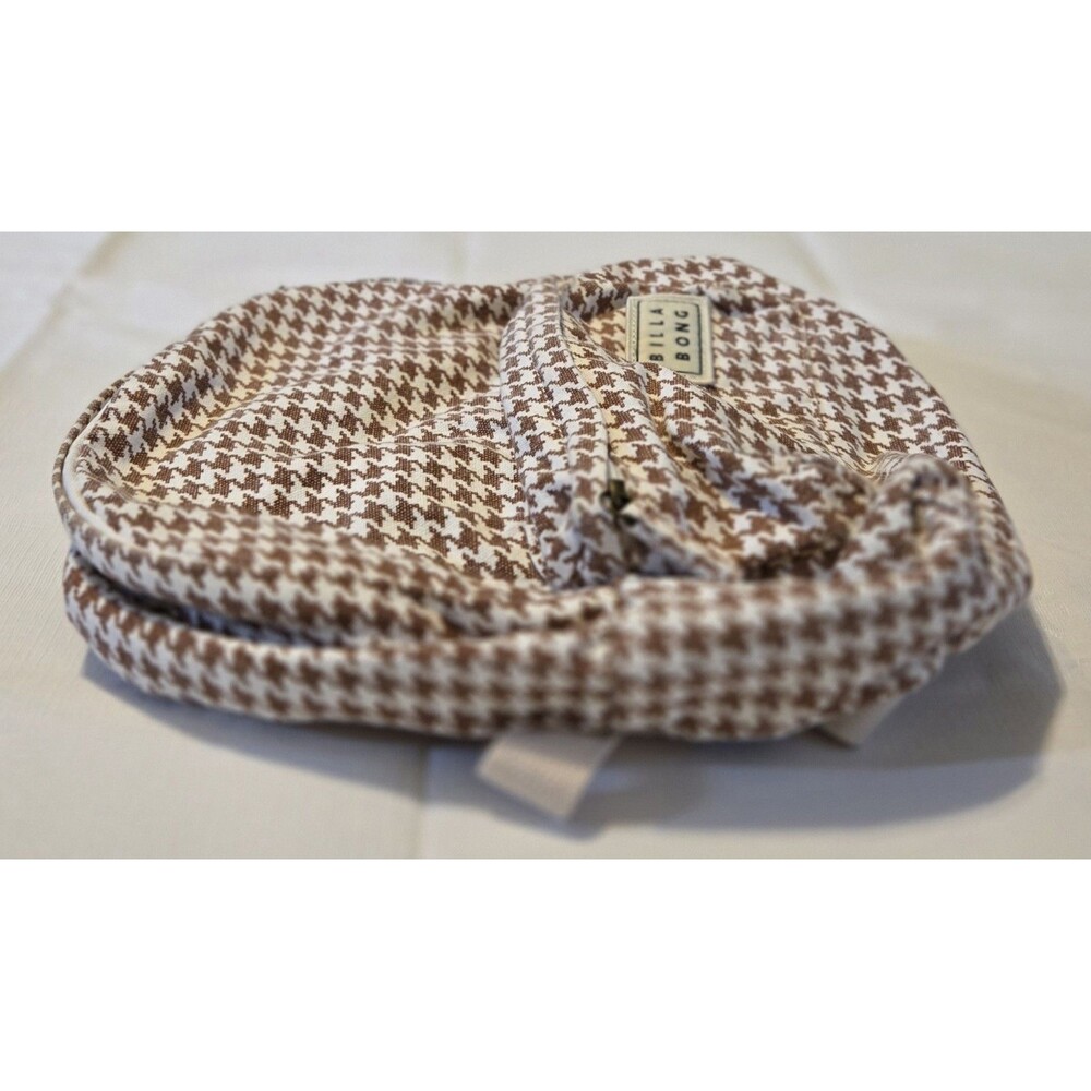 Billabong Mini Mama Houndstooth Backpack Purse Br… - image 5